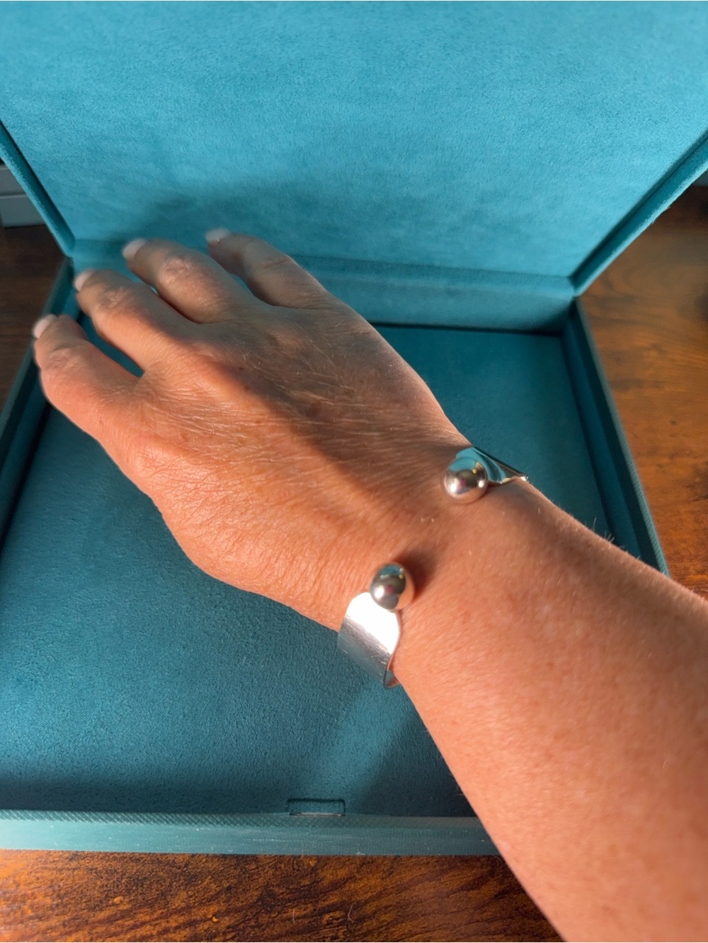 Vintage Taxco Mexico 925 Sterling Silver Modernist Ball Cuff Bracelet 25g - Picture 10 of 11